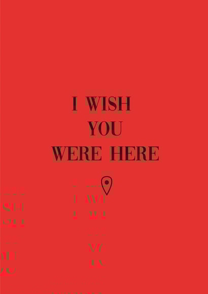 miss you wish you were here Card 36815 created by Lovely Boy Designs