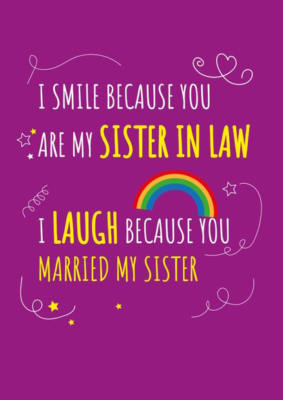 Cheeky Sister in law Birthday Card created by Yeti Design