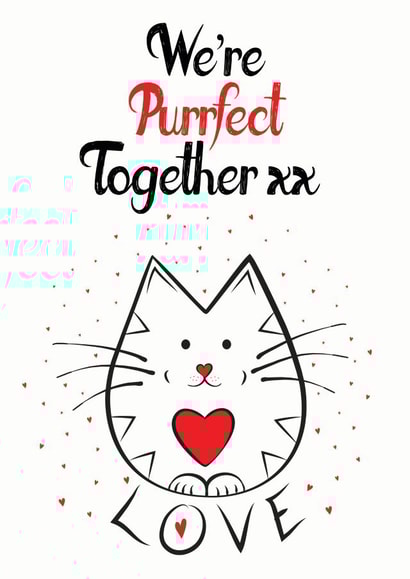 purr perfect Valentines Day Card 34074 created by Kat Pearson