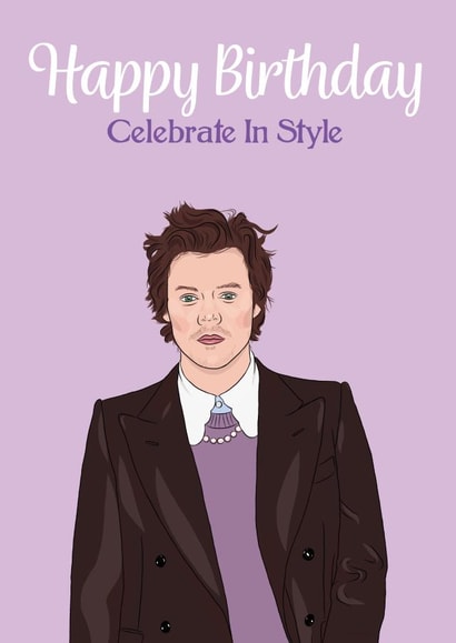 Harry Styles celebrate Birthday Card 21111 created by Natalie Baxter