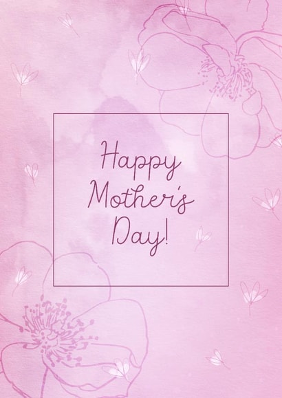 Floral traditional Mother's Day card created by Evie Garnett Designs
