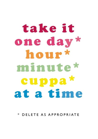 Take It One Day At A Time card created by Bow & Bell