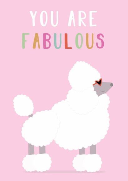 dog poodle Congratulations Card 7405 created by Rumble Cards