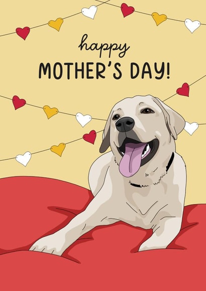 Cute Mothers Day Card - Mum - Golden Labrador Retriever - Happy Mother's Day created by Evie Garnett Designs