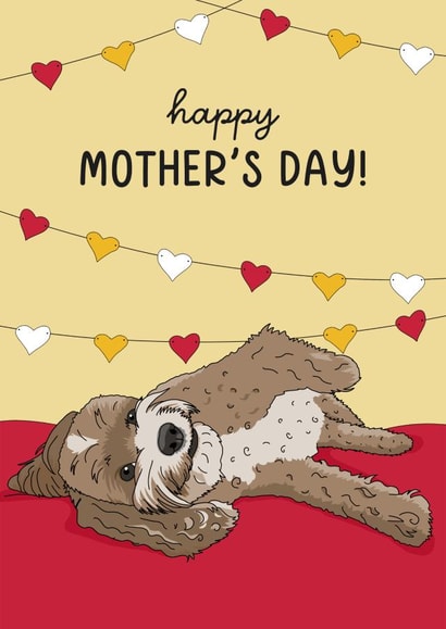 Cockapoo Mother's Day card created by Evie Garnett Designs