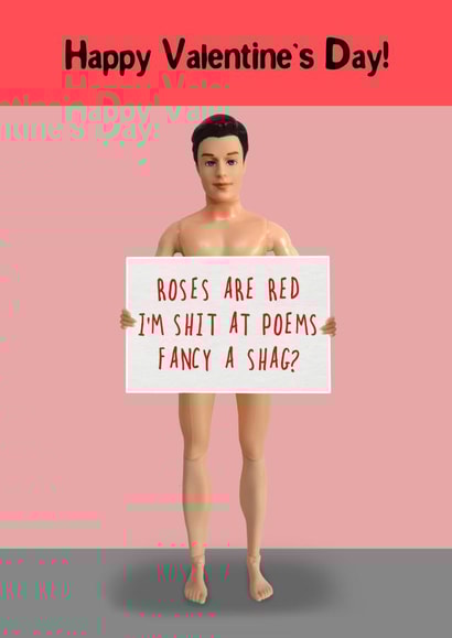 roses are red poems Valentines Day Card 7555 created by Go La La!