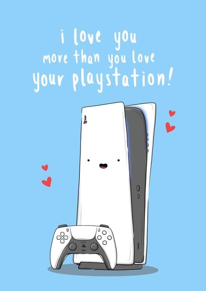 love playstation Valentines Day Card 17819 created by The Tipsy Turtle