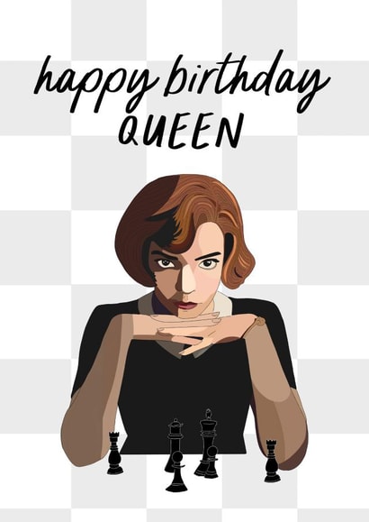 the queens gambit anna taylor-joy Birthday Card 5580 created by boroughcollective