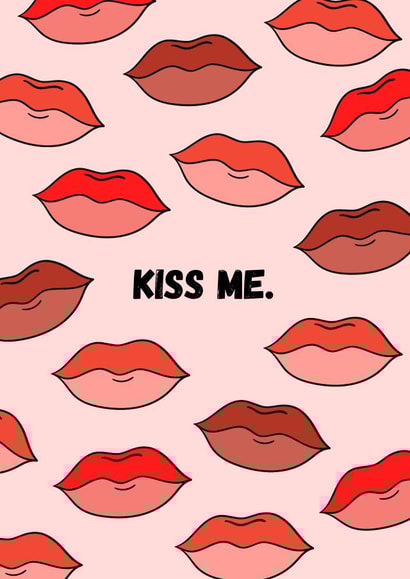 Kiss me Valentines Day Card 20612 created by Dear Dainty Designs