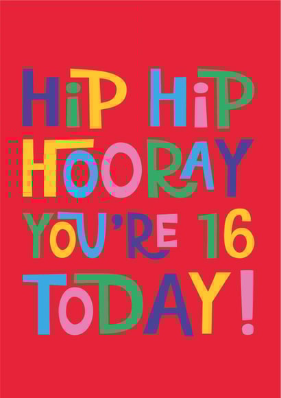 Colourful 16th Birthday Card created by Poppy Lane