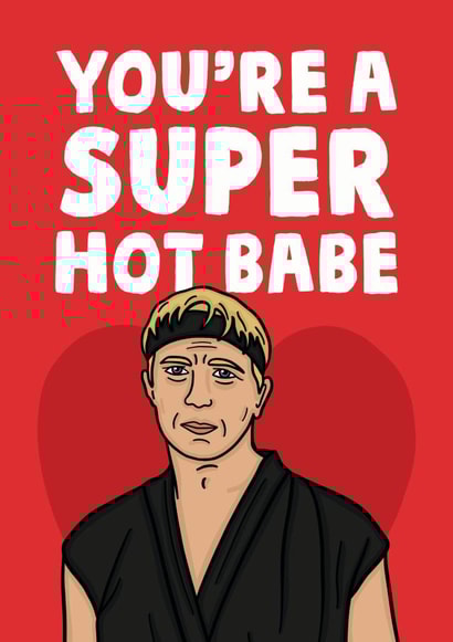 cobra kai karate Valentines Day Card 13309 created by Studio Doodles