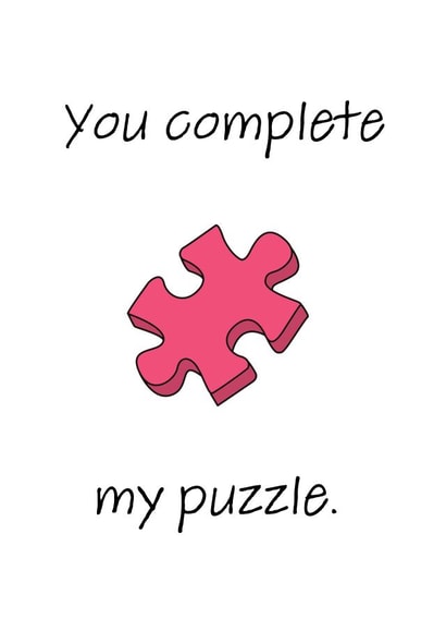 puzzle complete Valentines Day Card 19255 created by ifandwhenprints