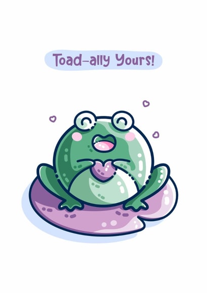 Cute Toad Pun Love Card created by Flaming Imp