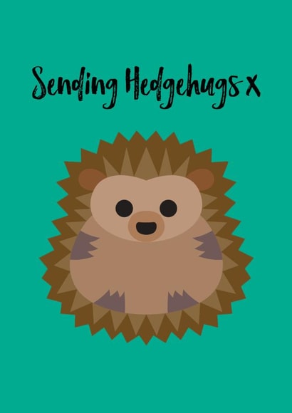 Sending hedgehugs card created by Chameleon and Co