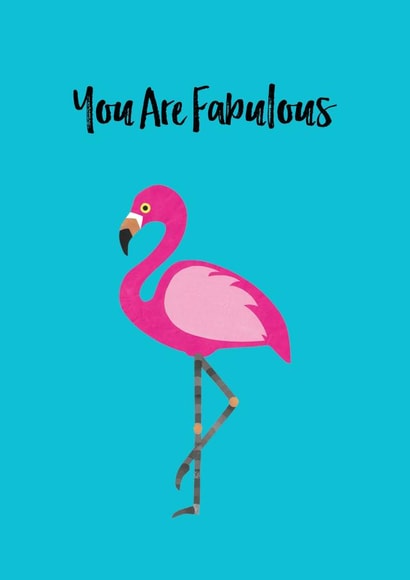 flamingo tropical Love & Friendship Card 10731 created by Chameleon and Co