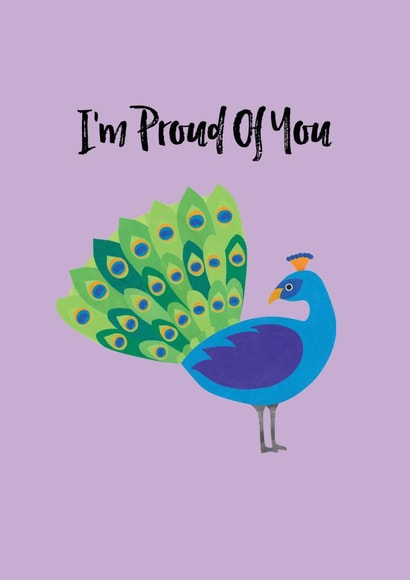 peacock bird Congratulations Card 10732 created by Chameleon and Co