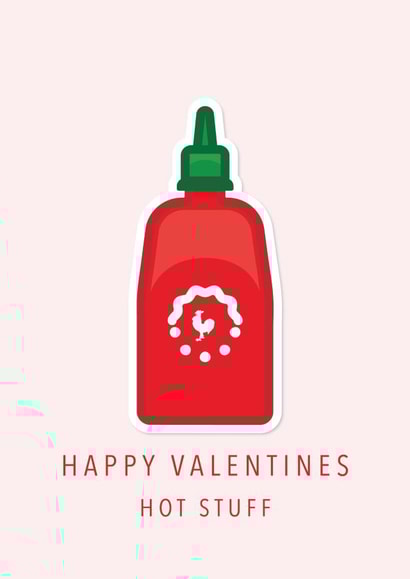 hot stuff hot sauce Valentines Day Card 44451 created by Sam I Am