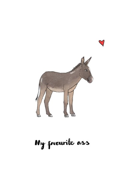 Donkey Love Valentines Day Card 42129 created by AVO-CARDO