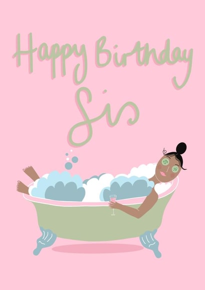 Bubble Bath Pamper Happy Birthday Sister created by Soph AC Studio