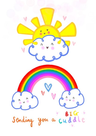 sun clouds Send A Smile Card 18363 created by We Are Floofy