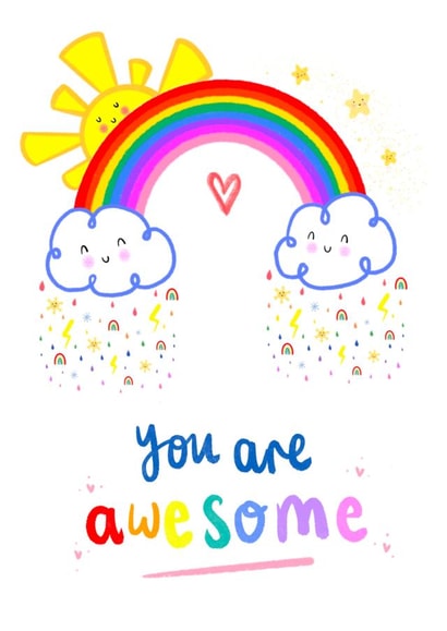 sun rainbow Send A Smile Card 18364 created by We Are Floofy