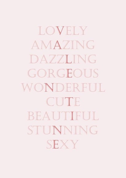 valentine lovely Valentines Day Card 21189 created by Craig Amy Design