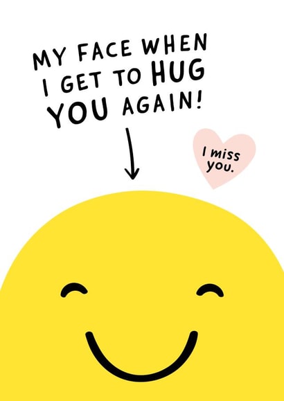 Happy Smiley Miss You Card created by Fliss Muir