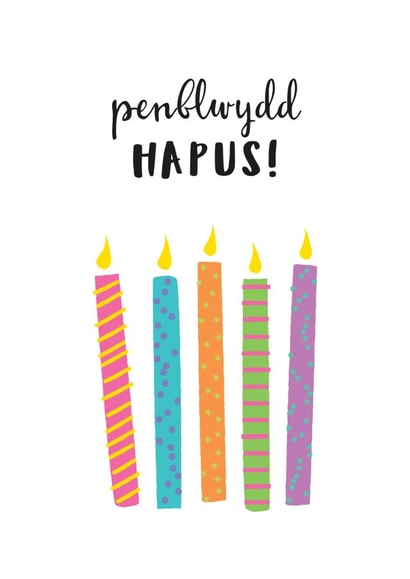 Penblwydd Hapus Birthday Card 15137 created by Tenovus Cancer Care