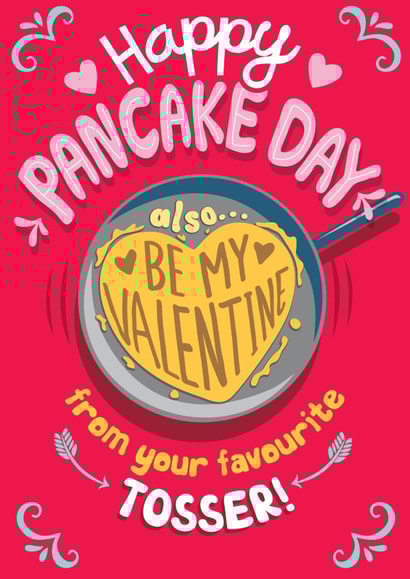 pancake day pancake Valentines Day Card 20237 created by Dan McFadden