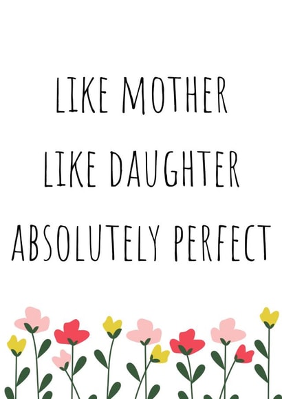 mother daughter Mothers Day Card 19045 created by Amy (Hedgecards)