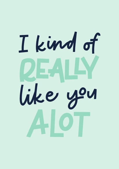 kind really Valentines Day Card 13534 created by Blink Lettering