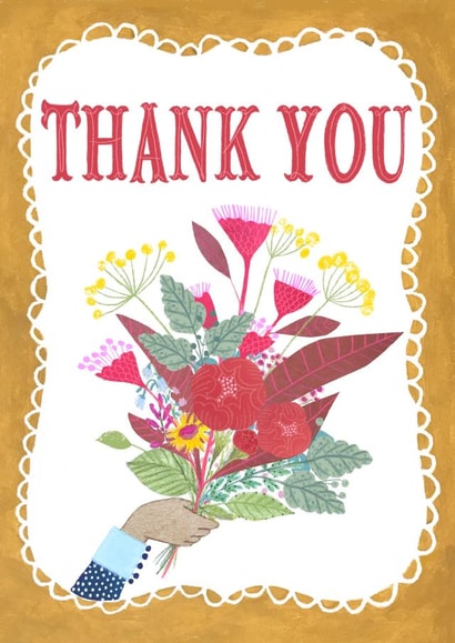thanks flowers Thank You Card 21187 created by Tatjana Mai-Wyss