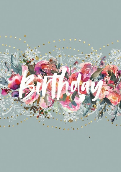 Floral and lace birthday card created by Natalie Ryan