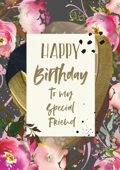 Happy Birthday To my special friend greetings card created by Natalie Ryan
