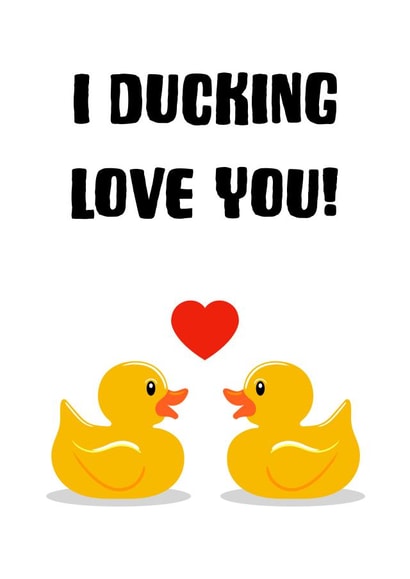 Funny Duck Love Card created by Adam Regester