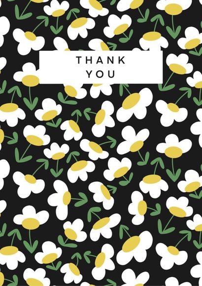 Daisy Floral Thank You Card 21084 created by Soph AC Studio
