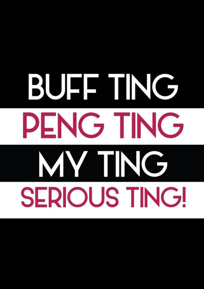 Fun Valentine's Day/Anniversary Card - Buff Ting - My Ting created by Streetgreets