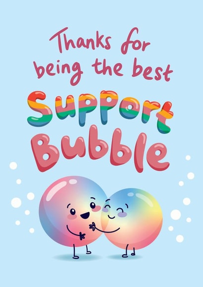 Quarantine Support Bubble card created by Lisajo.design