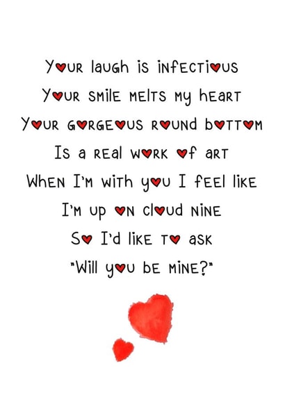 laugh infectious Valentines Day Card 42063 created by Rhymes To Remember