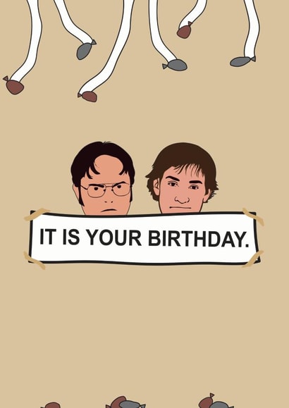 Dwight Jim Birthday Card 21200 created by Wicks Design