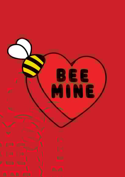 bee pun Valentines Day Card 17237 created by @sophie robbens