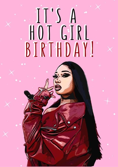 megan thee stallion Music Birthday Card 40653 created by Bad & Cheeky