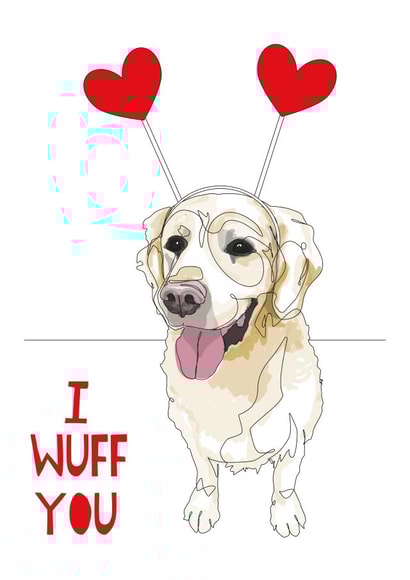 love wuff Valentines Day Card 21204 created by Mint Ink