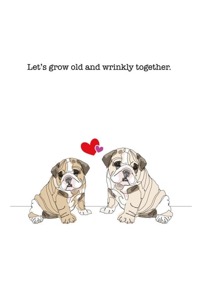 grow old together Valentines Day Card 21205 created by Mint Ink