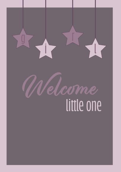 girl babygirl New Baby Card 10016 created by Maria McGregor
