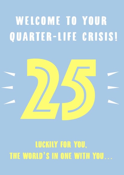 welcome  quarter Birthday Card 41680 created by SnailMail