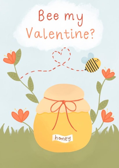 honey bee Valentines Day Card 21210 created by FluffyBee
