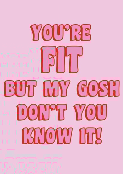 galentines day you're fit Valentines Day Card 41125 created by Courtney Simon