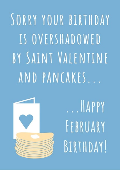 Valentines and pancake day February Birthday Card created by Nikki Noo Cards
