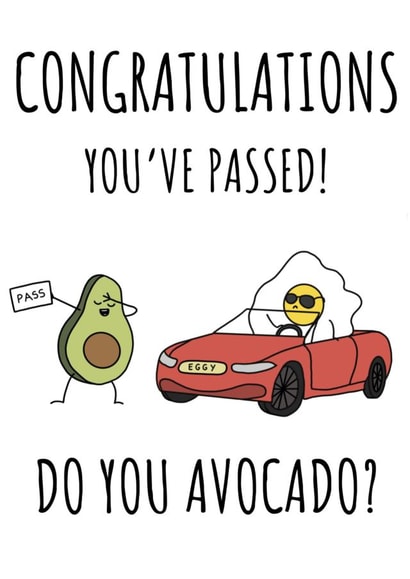 pun avocado Congratulations Card 21065 created by Cowpat Designs